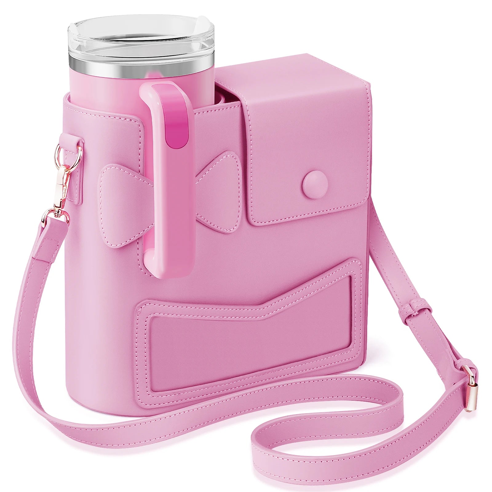 Sac de transport pour bouteille grande capacité avec compartiments – cuir PU